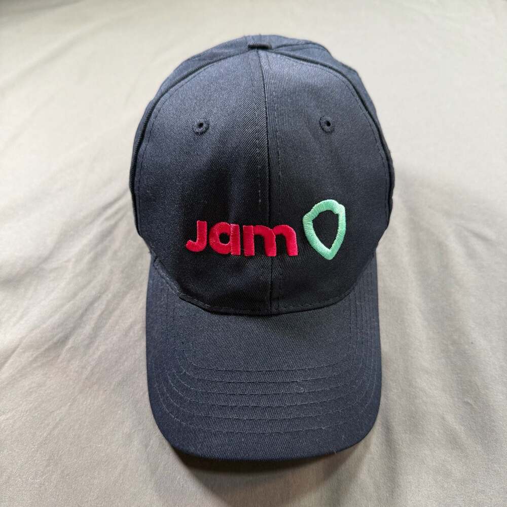Jam Brand Embroidered Logo Baseball Cap Hat Black